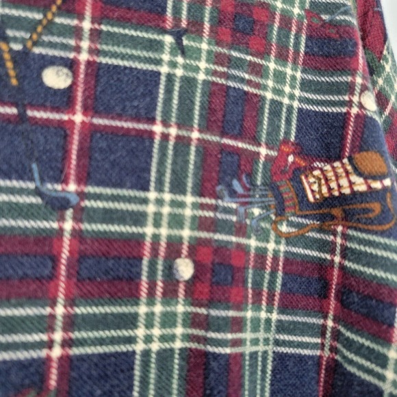 Jos J Oliver Men's L Vintage Golf Navy Print SS Polo shirt - Picture 2 of 8